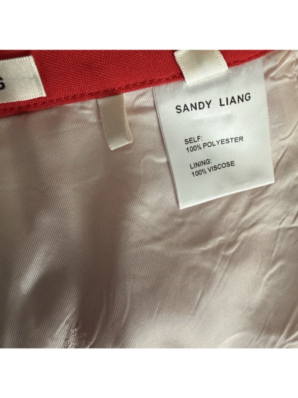 Sandy Liang Franc Micro Skort Mini Pleated Red - Picture 7 of 13
